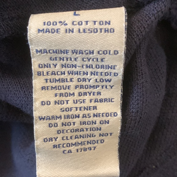 School uniforms, Old Navy navy blue long sleeve polo shirt - Picture 4 of 5